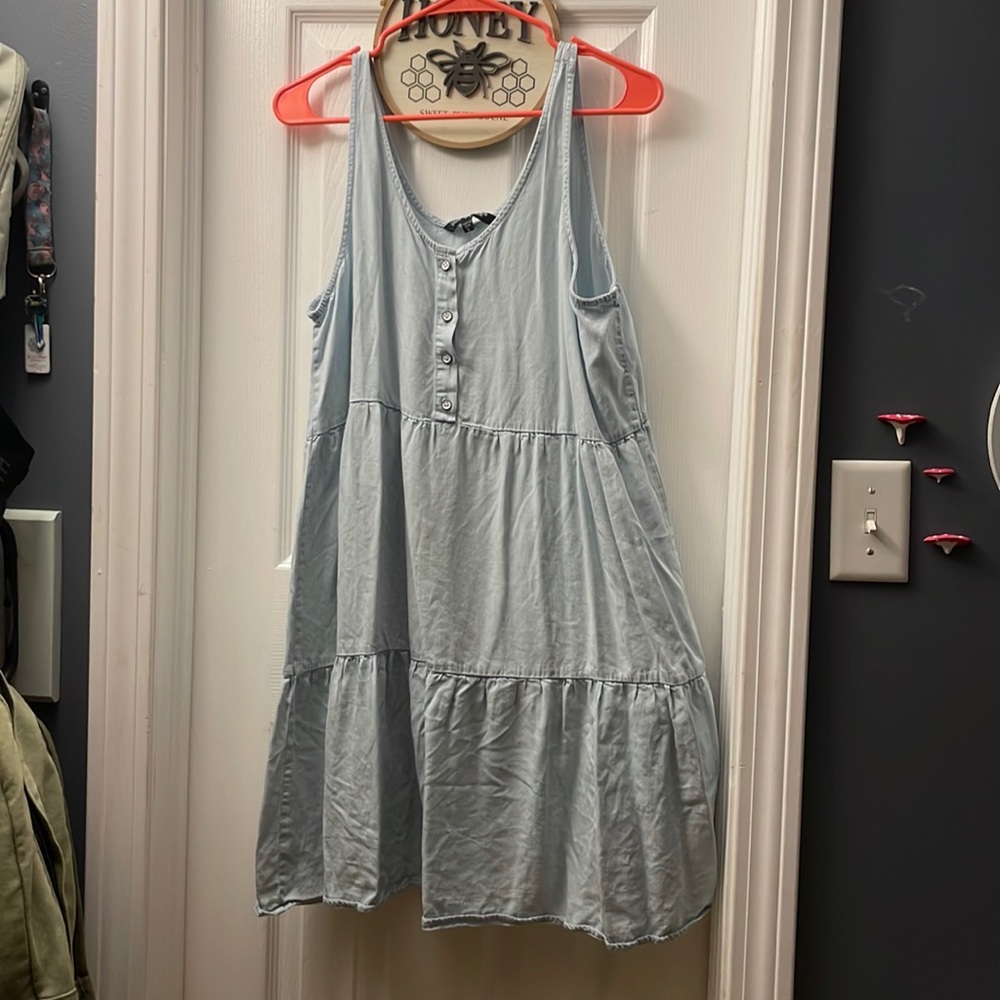 Cute Soft “denim” blue dress!